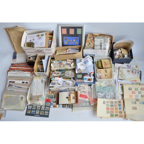 667 - Extensive collection of stamps, FDC's, commemorative covers etc. some empty albums and refills and 3... 