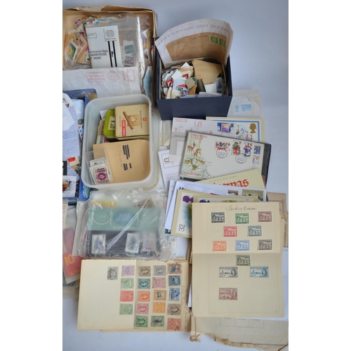 667 - Extensive collection of stamps, FDC's, commemorative covers etc. some empty albums and refills and 3... 