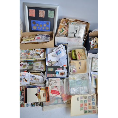 667 - Extensive collection of stamps, FDC's, commemorative covers etc. some empty albums and refills and 3... 