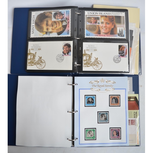 668 - Collection of British Monarchy related stamps, FDC's (including Royal Mint commemorative coins) book... 