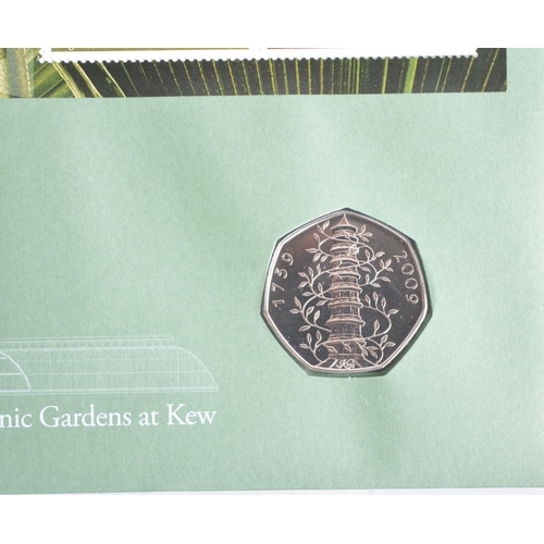 669 - Royal Mint 2009 Kew Gardens FDC with Kew 50 pence piece.