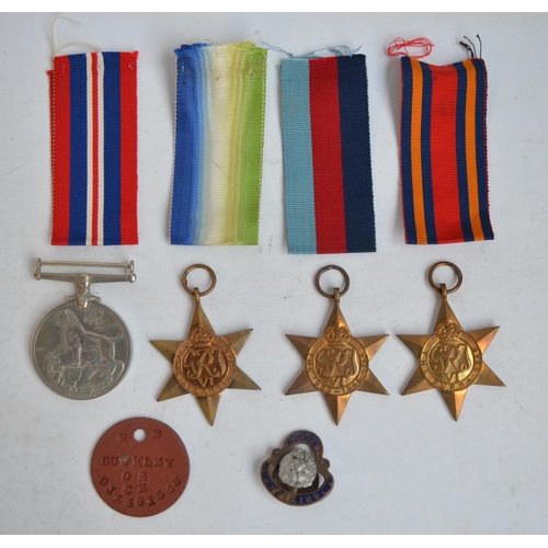 696 - Collection of World War II medals to R.B.Dunkley to include 1939-45 Star, Atlantic Star, Burma Star ... 