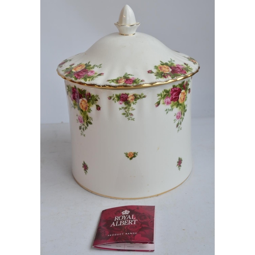 706 - Collection of Royal Albert Old Country Roses ceramic tableware, Royal Albert metal cooking pots and ... 