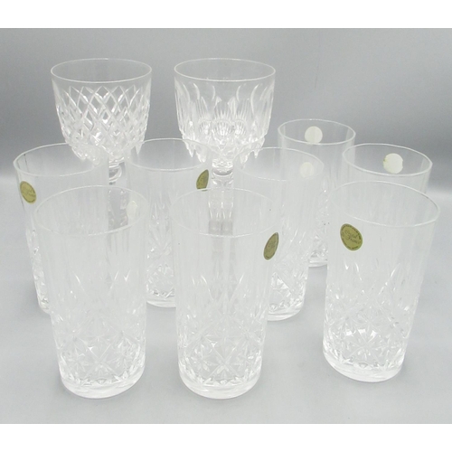 98 - Mixed collection of cut-glass and etched glass glasses (approx. 29)