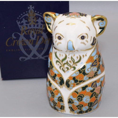 359 - Royal Crown Derby paperweight: Endangered Species - Queensland Koala, ltd. ed. 150/1000, gold stoppe... 