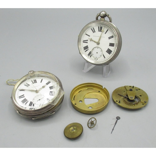 616 - Thomas Russell  & Son Liverpool - Edw.VII silver key wound and set open face pocket watch, signed wh... 