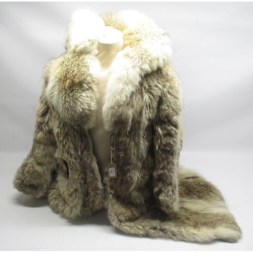 741 - Silver Fox fur coat and four other similar coats and jackets (5)