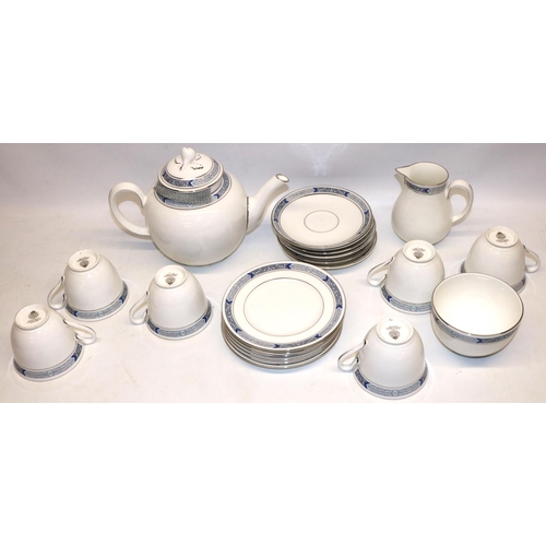 340 - Royal Worcester Beaufort tea ware, comprising teapot, six trios, milk jug, sugar bowl (qty)