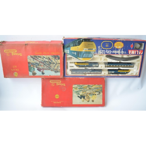 112 - Three boxed OO/HO gauge electric train sets to include Lima Inter-City 125 set, Tri-ang RAX with Pri... 