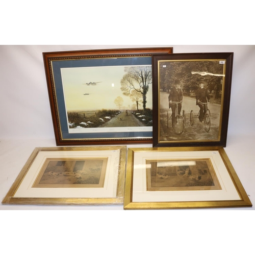 776 - After Stanley Berkley (1855-1909): 'Going, Going' and 'Gone', two pencil signed prints of dogs at pl... 