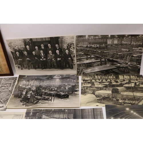 768 - RAF/WWII interest - collection of loose black and white photographs from the Rootes aircraft factory... 