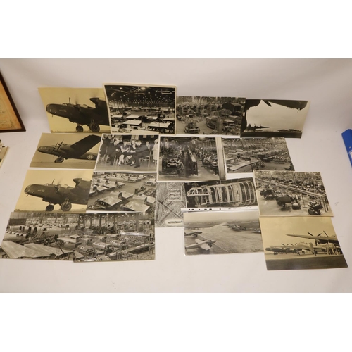 768 - RAF/WWII interest - collection of loose black and white photographs from the Rootes aircraft factory... 