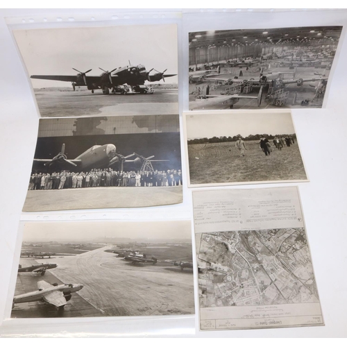 768 - RAF/WWII interest - collection of loose black and white photographs from the Rootes aircraft factory... 