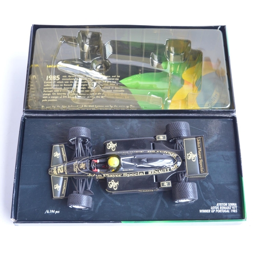 482 - Two boxed 1/18 scale diecast Formula 1 car models by Minichamps (Paul's Model Art) to include 180 86... 