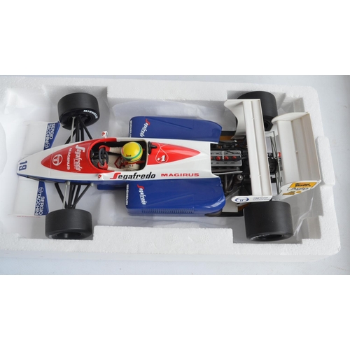 484 - Two boxed 1/18 scale diecast Formula 1 Ayrton Senna Collection car models by Minichamps (Paul's Mode... 