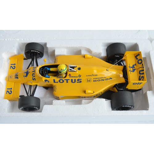 486 - Two boxed 1/18 scale diecast Formula 1 Ayrton Senna Collection car models by Minichamps (Paul's Mode... 