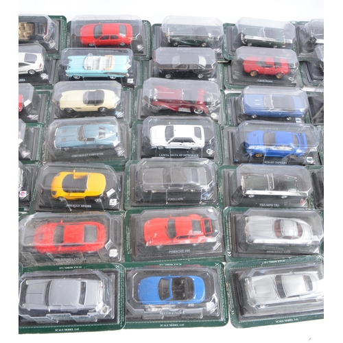 495 - Collection of diecast model cars, trucks, buses and commercial vehicles to include 1/43 scale diecas... 