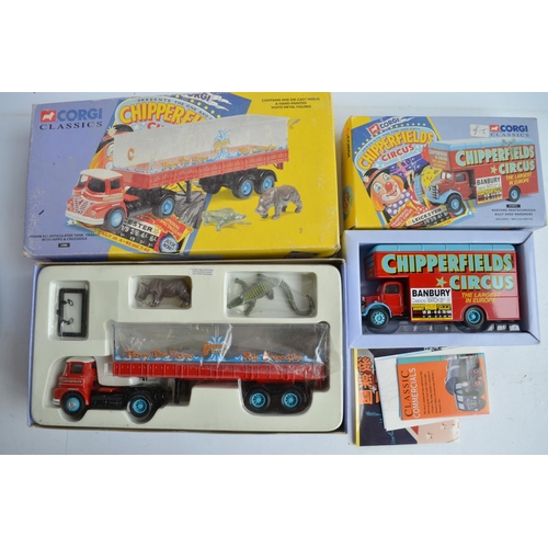 496 - Collection of Corgi Chipperfield's Circus 1/50 scale diecast model vehicles to include 31902 Foden S... 