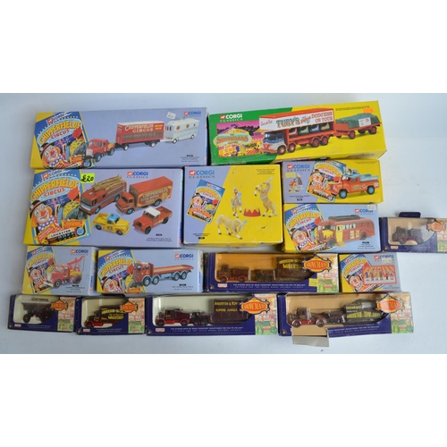 497 - Collection of Corgi 1/50 scale diecast circus vehicles to include Chipperfield's Circus and Tuby's F... 