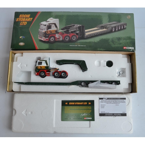 499 - Four boxed Corgi 1/50 scale limited edition Eddie Stobart truck sets to include CC12203 Scania Low L... 