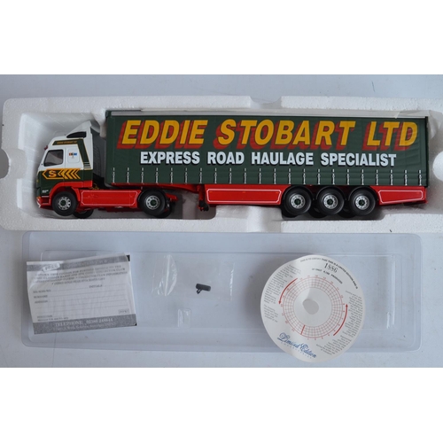 499 - Four boxed Corgi 1/50 scale limited edition Eddie Stobart truck sets to include CC12203 Scania Low L... 