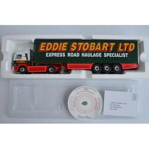 499 - Four boxed Corgi 1/50 scale limited edition Eddie Stobart truck sets to include CC12203 Scania Low L... 