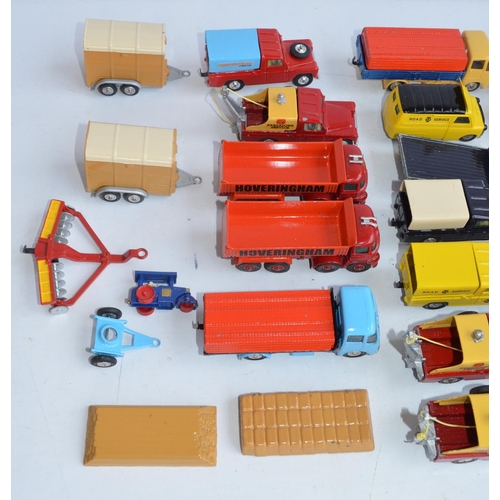 503 - Collection of unboxed vintage diecast model vehicles, bulldozers and tractors to include Lesney, Mat... 