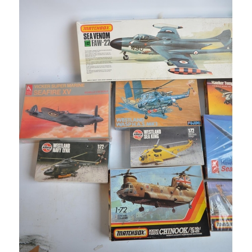 509 - Sixteen unbuilt/unstarted plastic model kits, various scales and types to include a 1/32 Matchbox Se... 