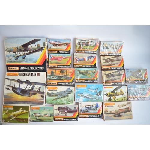 510 - Twenty One unbuilt/unstarted Matchbox 1/72 scale plastic model kits to include 2x Fairey Seafox's, S... 