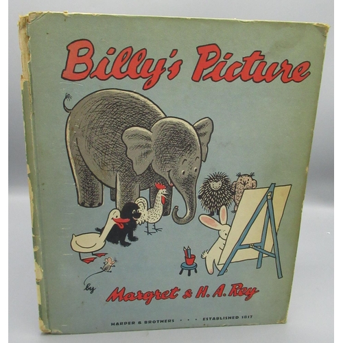 64 - Rey (Margret) & (H.A.) - Billy's Picture, Harper & Brothers 1948, signed hardback, a/f