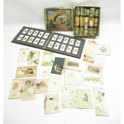 80 - Early C20th Tom Smiths Venetian Jewel Crackers, cigarette card album cont. Players cigarette cards o... 