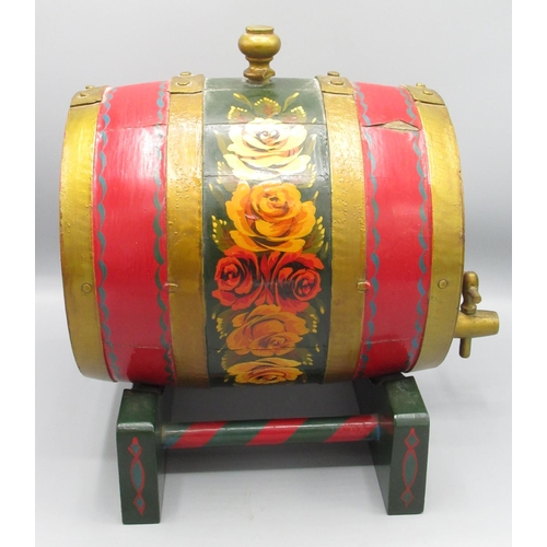 82 - Bargeware hand-painted barrel