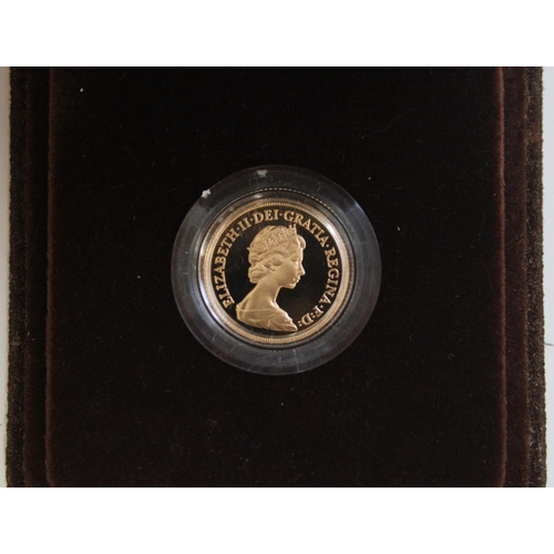371 - 1981 UK gold proof sovereign, encapsulated in original box with cert.
