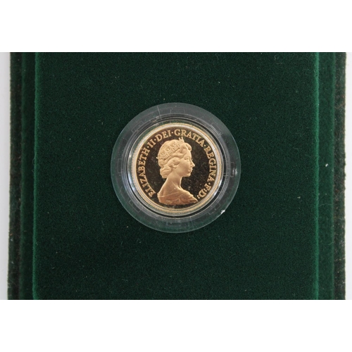 372 - 1980 UK gold proof sovereign, encapsulated in original box with cert.