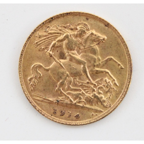 378 - Geo. V 1914 UK gold half sovereign