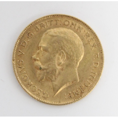 380 - Geo. V 1912 UK gold half sovereign