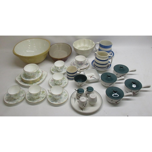 211 - Partial Minton Vanessa tea set, Denby Greenwheat stoneware, T.G.Green ware, 4 Portmeirion 'Totem' co... 