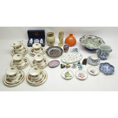 215 - Partial Elizabethan china 'English Garden' tea set, boxed Coalport 'Revelry' condiment set, Royal La... 