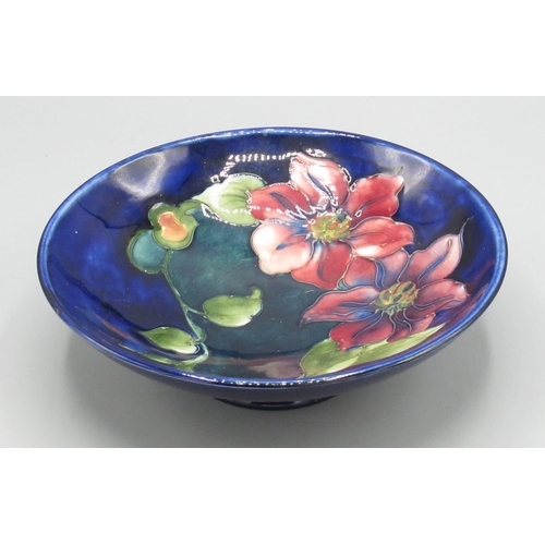 222 - Moorcroft Clematis pattern bowl, D19cm