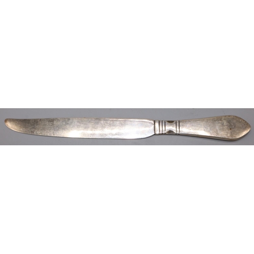 164 - Georg Jensen - early C20th Antik pattern sterling silver knife, hallmarked blade, 2.6ozt, L26cm