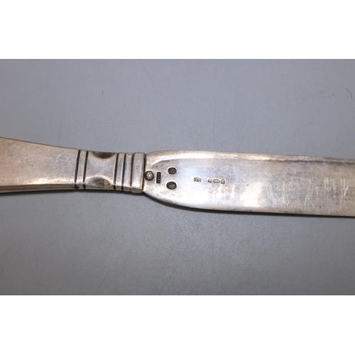 164 - Georg Jensen - early C20th Antik pattern sterling silver knife, hallmarked blade, 2.6ozt, L26cm