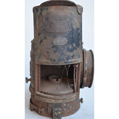 626 - Two vintage Adlake Non Sweating railway lamp, larger version with no internals, both in need of rest... 