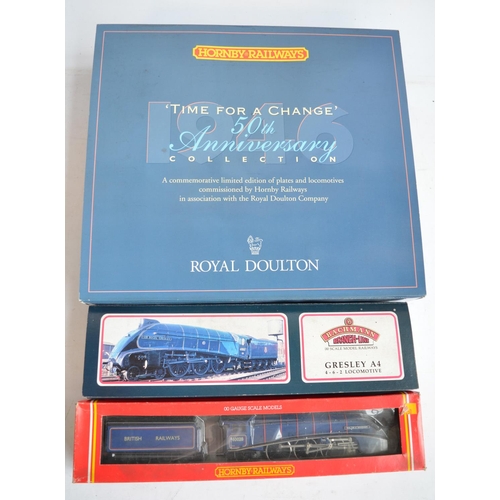 536 - Three OO gauge Class 4 electric train models to include Bachmann 31-954 60009 Sir Nigel Gresley in B... 