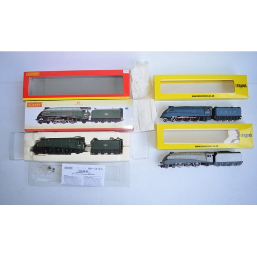 549 - Three OO gauge Class A4 electric train models to include Hornby DCC Ready R2340 BR 60031 Golden Plov... 