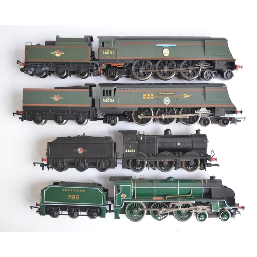 553 - 4 boxed Hornby OO gauge electric train models to include 2x Battle Of Britain Class locos, R310 Lord... 