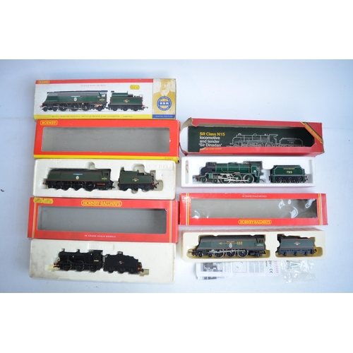 553 - 4 boxed Hornby OO gauge electric train models to include 2x Battle Of Britain Class locos, R310 Lord... 