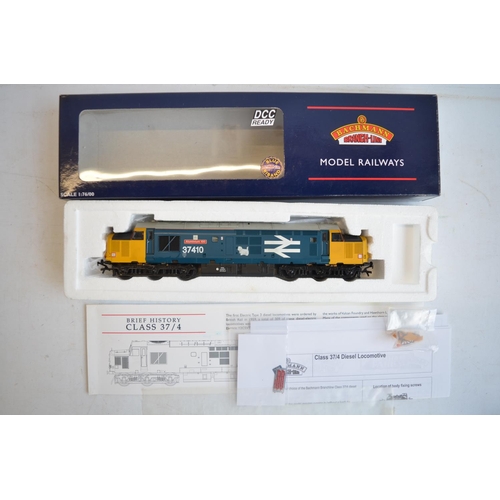 557 - Bachmann OO gauge 32-382 DCC Ready Class 37/4 Diesel 37410 BR Blue/Large Logo 