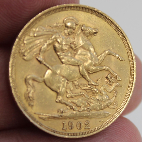 341 - Edw. VII 1902 gold two pound (double sovereign) with Royal Mint authentication cert.