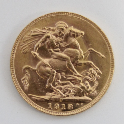 348 - Geo. V 1918 gold sovereign