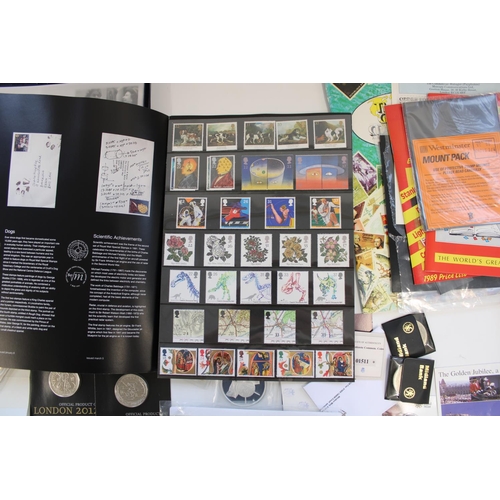 316 - Royal Mail Mint Collectors pack 1991, 1840 penny black, folder of FDCs, selection of other stamps an... 